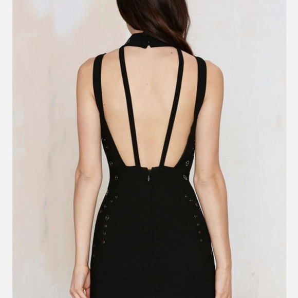 NWOT Nasty Gal Ace in Hole Halter Mini Dress - Picture 3 of 9